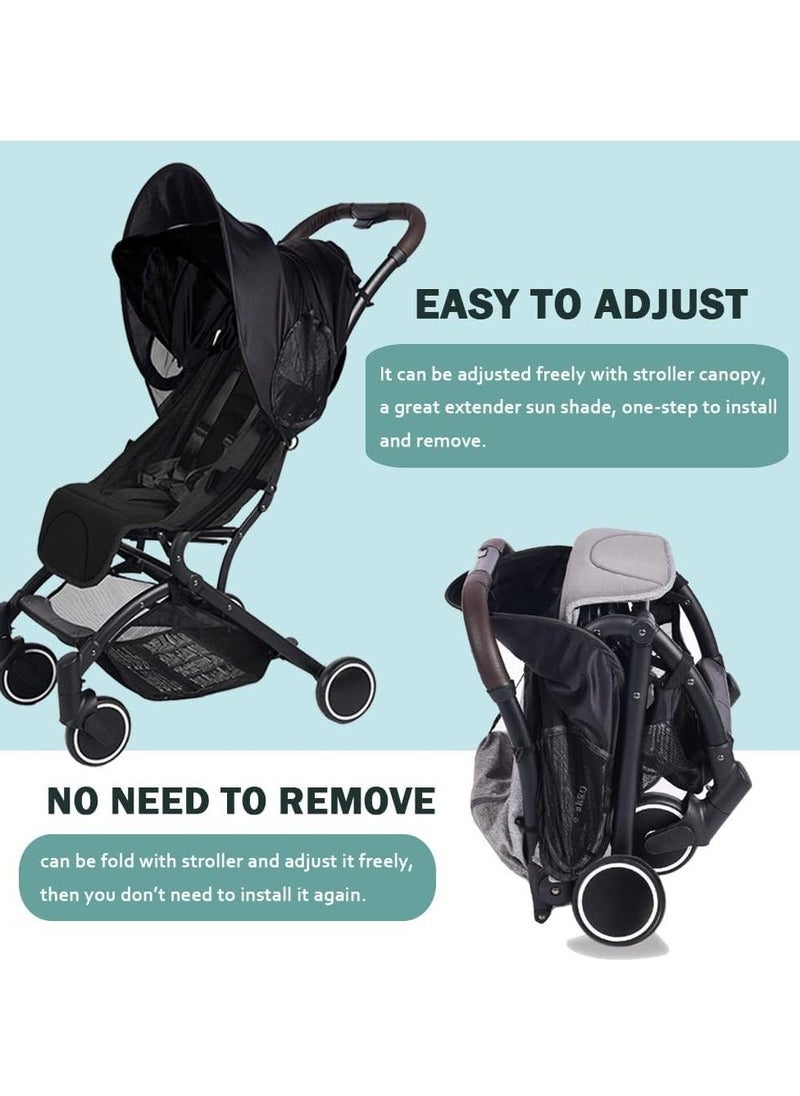 Generic - Universal Stroller Sun Cover, Shade for Baby Car seat, UV Protection Buggy Pram Rain Blackout Blind Canopy Cover Pushchair Sunblock Travel Park Zoo - Image 1