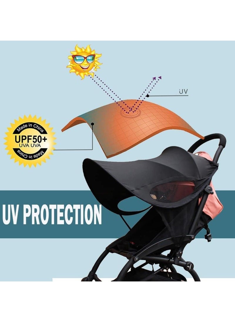 Generic - Universal Stroller Sun Cover, Shade for Baby Car seat, UV Protection Buggy Pram Rain Blackout Blind Canopy Cover Pushchair Sunblock Travel Park Zoo - Image 1