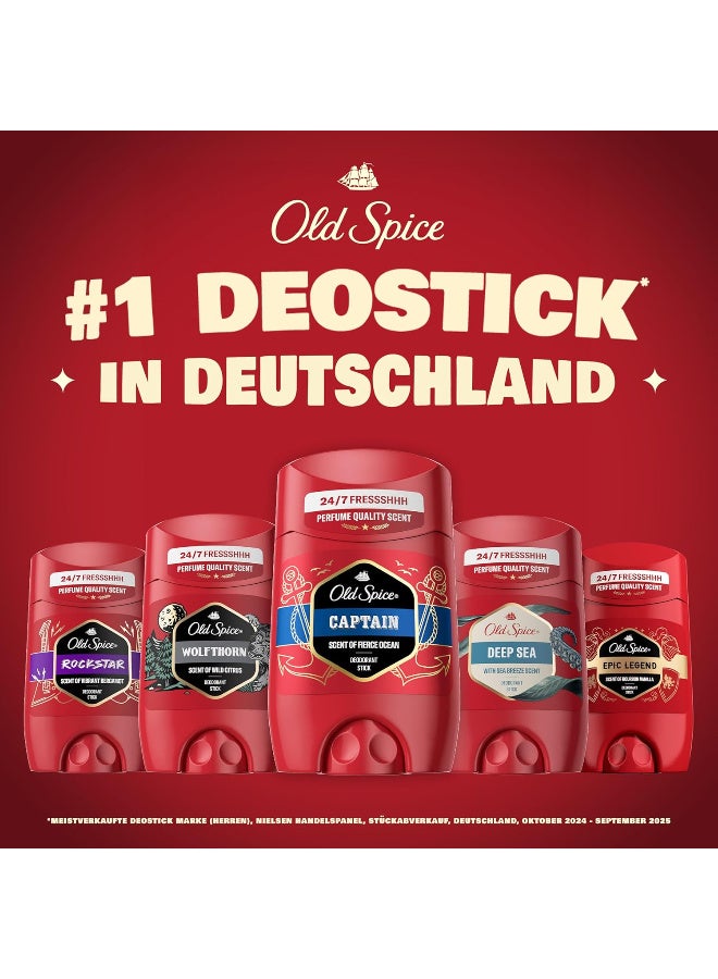 أولد سبايس اولد سبايس ستيك مزيل العرق ديب سي بدون الومنيوم للرجال، مزيل عرق للرجال برائحة تدوم طويلا، 50 مل - Image 3