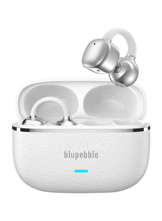 blupebble TuneFlow Wave Open Ear Ring True Wireless Earbuds Bluetooth 5.4 – Lightweight OWS Clip-On Wireless Earphones with Deep Bass, Touch Control & Waterproof Sports Design – Open Ear Headphones for Running, Workout, Gaming & Calls - Image 1
