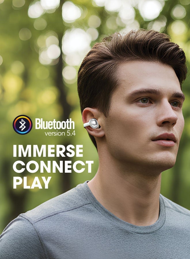 blupebble TuneFlow Wave Open Ear Ring True Wireless Earbuds Bluetooth 5.4 – Lightweight OWS Clip-On Wireless Earphones with Deep Bass, Touch Control & Waterproof Sports Design – Open Ear Headphones for Running, Workout, Gaming & Calls - Image 5