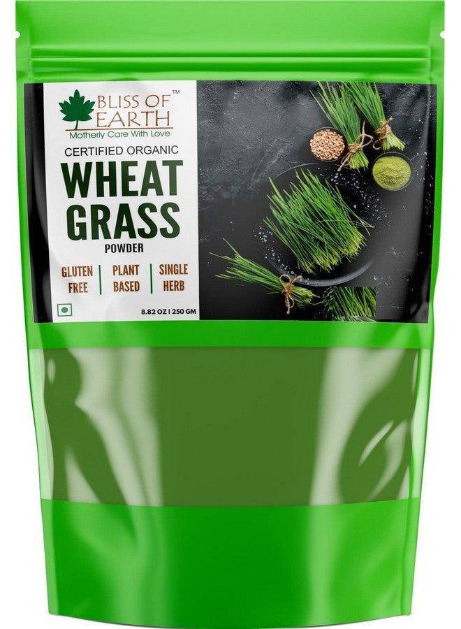 BLISS OF EARTH مسحوق عشب القمح العضوي من بليس أوف إيرث، مكمل غذائي سوبر فود 250 جرام - Image 1