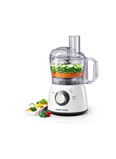BLACK&DECKER 400W 18 Functions Food Processor With 4 Accessories Stainless Steel Blades And 2 Speed Pulse Function, 1.2 Litre, Fx400-B5 White  - Image 2