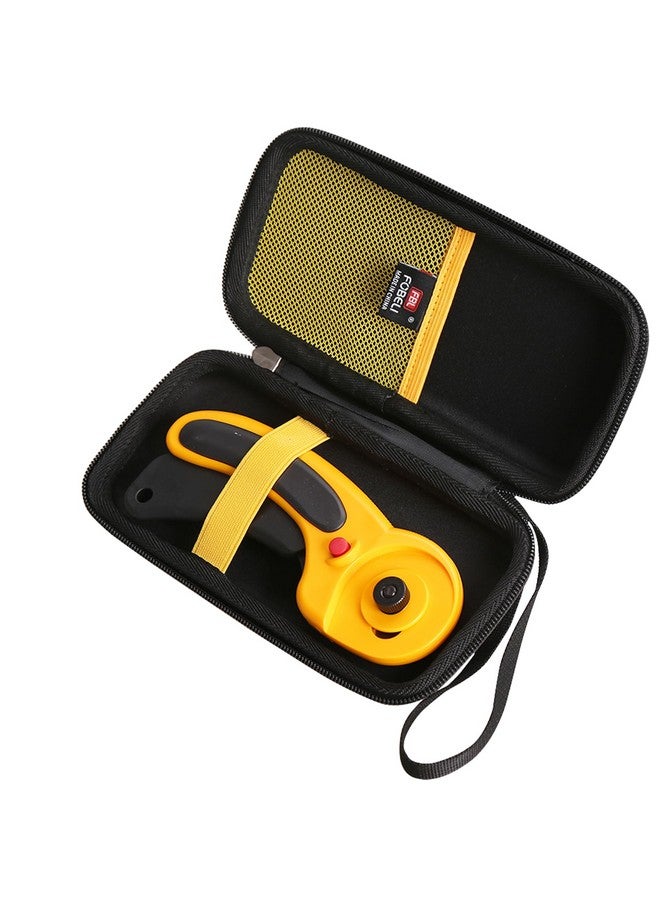 FBLFOBELI Hard Storage Rotary Cutter Case, for Fiskars/OLFA Rotary Cutter, for Store Blades, Thread Spools, Seam Rippers and Small Scissors, 7.9x3.7x2.6 Inch, Case Only - Image 2
