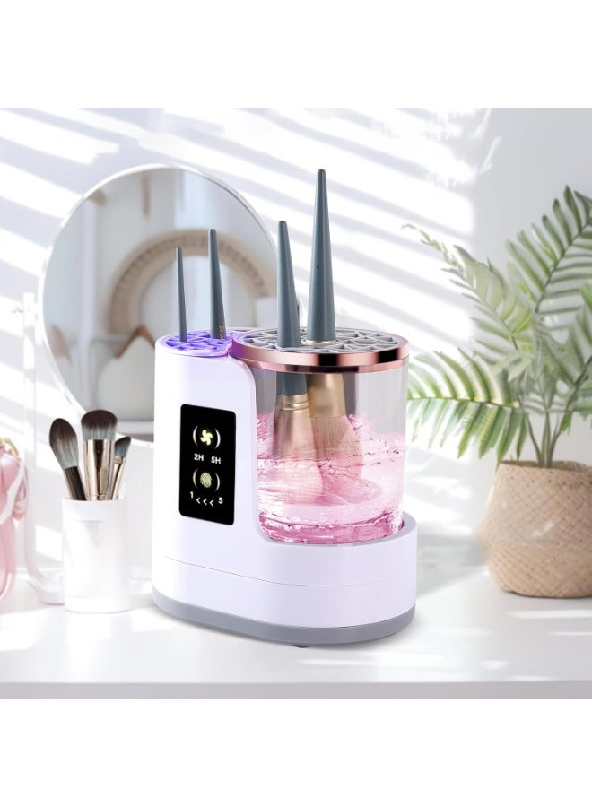 Generic Electric Makeup Brush Cleaner Machine, 3 IN 1 Automatic Make up Brush Cleaner with Makeup Brush Dryer,Portable USB Deep Quick Cleaning Tools for All Size Makeup Brush Set,Blush Brush,Sponges  - Image 2