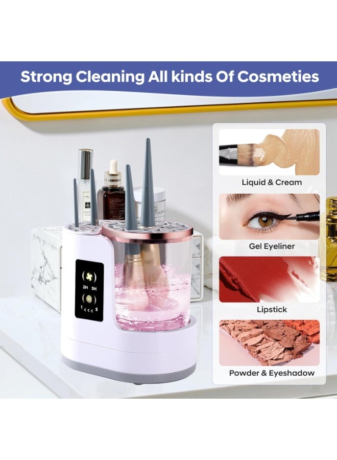 Generic Electric Makeup Brush Cleaner Machine, 3 IN 1 Automatic Make up Brush Cleaner with Makeup Brush Dryer,Portable USB Deep Quick Cleaning Tools for All Size Makeup Brush Set,Blush Brush,Sponges  - Image 4