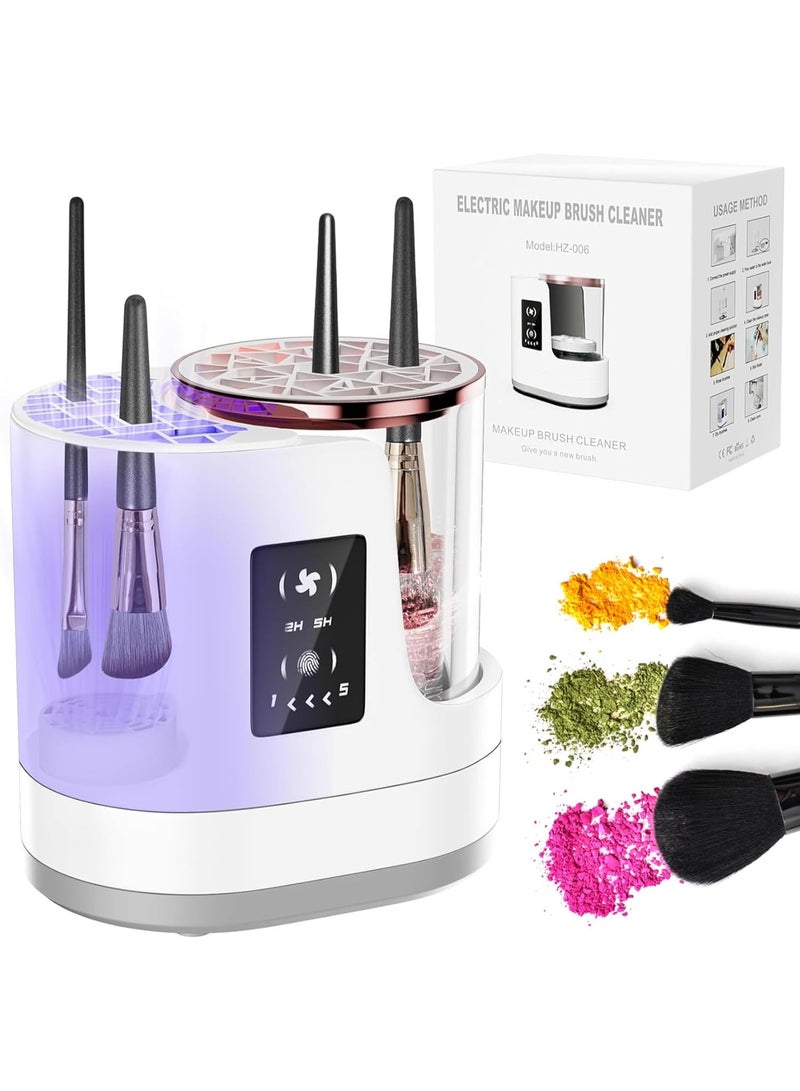 Generic Electric Makeup Brush Cleaner Machine, 3 IN 1 Automatic Make up Brush Cleaner with Makeup Brush Dryer,Portable USB Deep Quick Cleaning Tools for All Size Makeup Brush Set,Blush Brush,Sponges  - Image 1