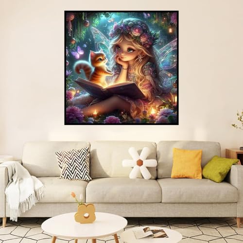 Ekuxom Fairy Diamond Art Kits for Adults-5D Diamond Painting Kits for Adults-DIY Crystal Rhinestones Diamond Painting for Wall Home Decor 14x14inch - Image 5