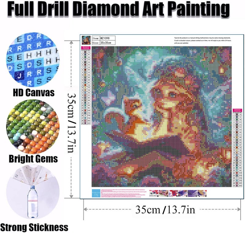 Ekuxom Fairy Diamond Art Kits for Adults-5D Diamond Painting Kits for Adults-DIY Crystal Rhinestones Diamond Painting for Wall Home Decor 14x14inch - Image 2