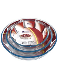 Homemaker Turkish-Made Premium 3-Piece Round Glass Baking Dish Set – 3L, 2.1L & 1.5L – Clear, Elegant & Oven-Safe for Everyday Baking and Serving  - Image 4