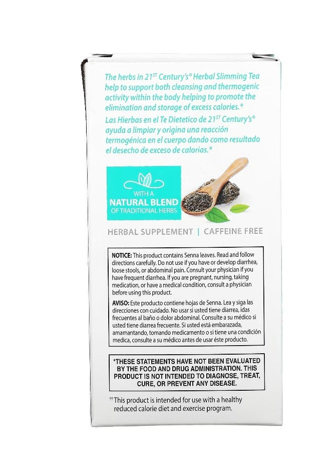 القرن الحادي والعشرون شاي التنحيف العشبي، طبيعي بالكامل، خالٍ من الكافيين، 24 كيس شاي، 1.7 أونصة (48 جم)2 - Image 3