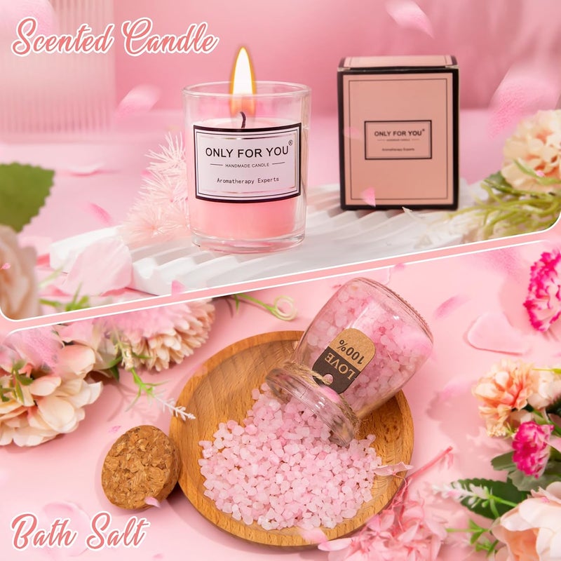 ALBISS Inspirational Gift for Friend, Thank You Gifts for women，هدايا للنساء فخمه with Scented Candle，Bath Salts，Ceramic Mug with Gold Print，Card，Gift Box Birthday Christmas عيد الفطر for Her，Friend，Besties - Image 4