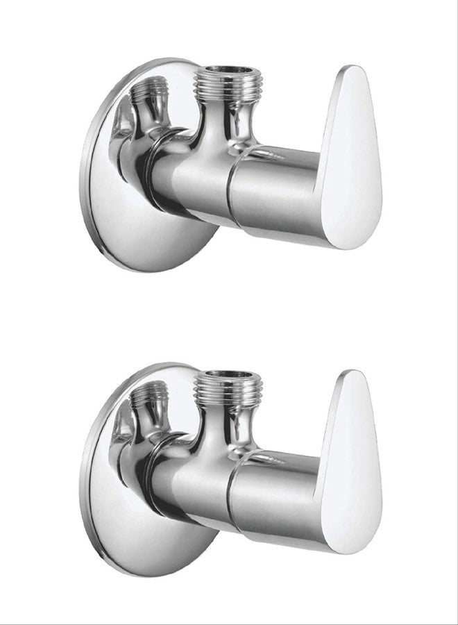 SBD Fassio Angle Valve Cock Stop Cock with Wall Flange and Lifetime Warranty, Set of 2