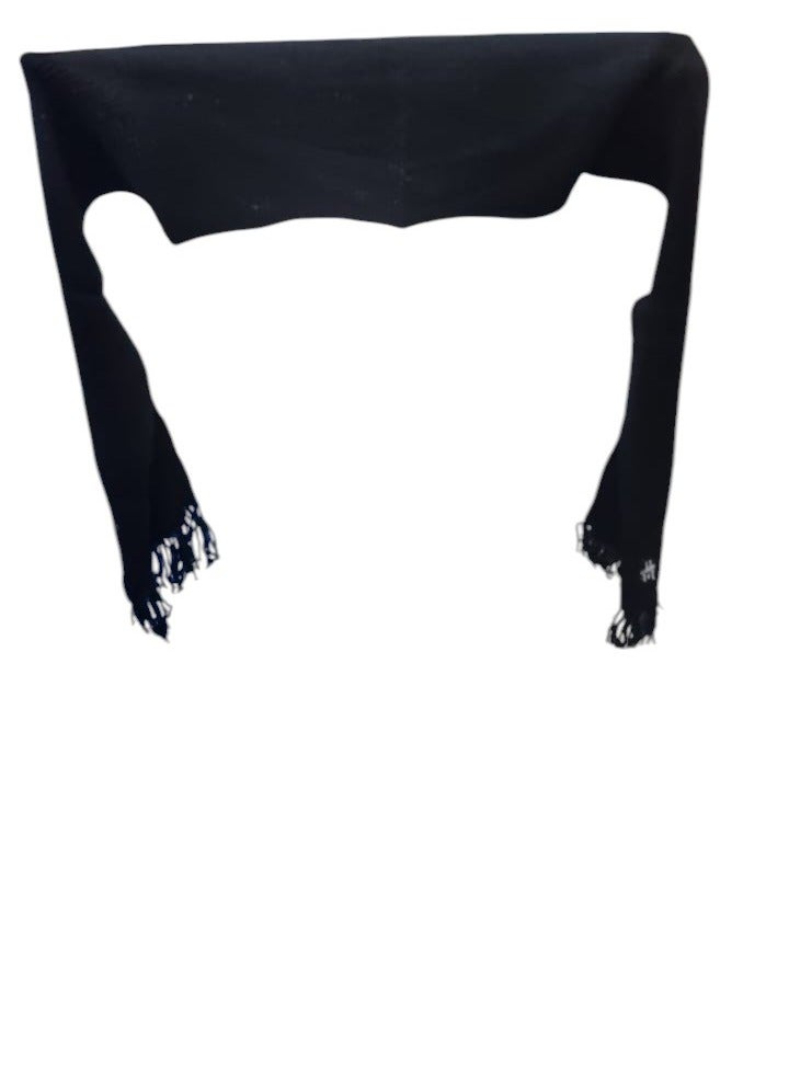 وشاح/شال شتوي دافئ للرجال والنساء باللون الأسود - Image 3