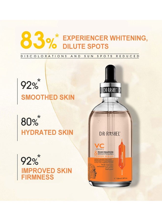 DR. RASHEL Vc And Niacinamide Brightening Primer Serum Orange 100ml - Image 3