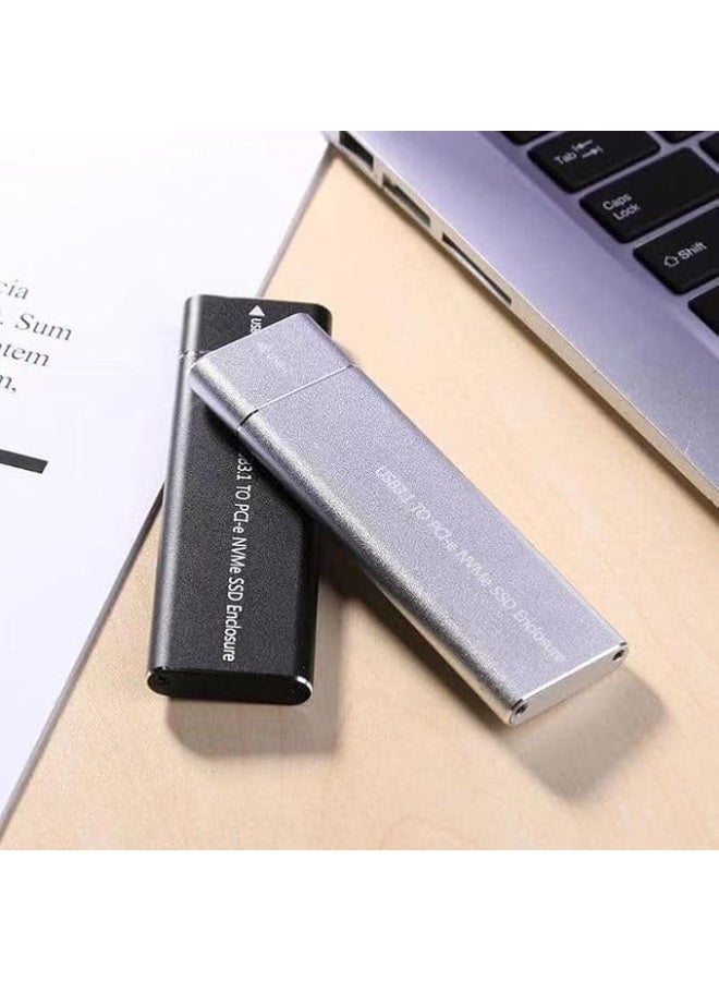 M.2 NVME Enclosure USB 3.1SSD Case 10 Gbps Gen 2 to PCI-e [NV Me & SATA] with UASP Trim, for NV Me PCIe M-Key/M+B Key in 2230/2242/2260/2280 with USB AC Cable, Tool-Free Housing Aluminum (Not NFGG) - Image 4