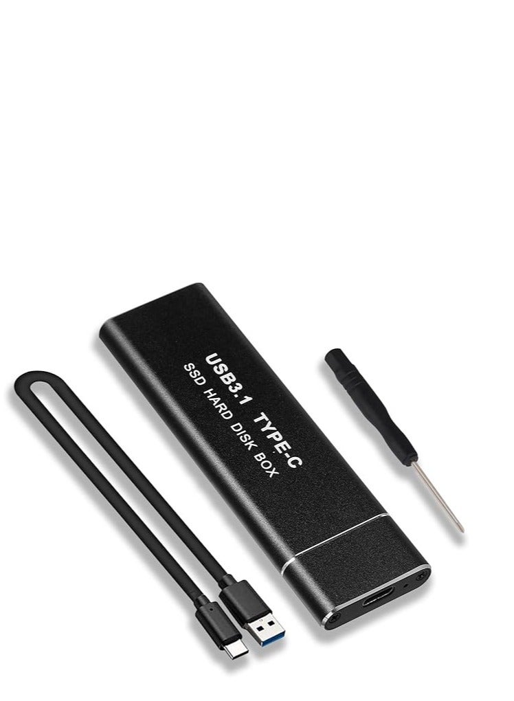 M.2 NVME Enclosure USB 3.1SSD Case 10 Gbps Gen 2 to PCI-e [NV Me & SATA] with UASP Trim, for NV Me PCIe M-Key/M+B Key in 2230/2242/2260/2280 with USB AC Cable, Tool-Free Housing Aluminum (Not NFGG) - Image 1