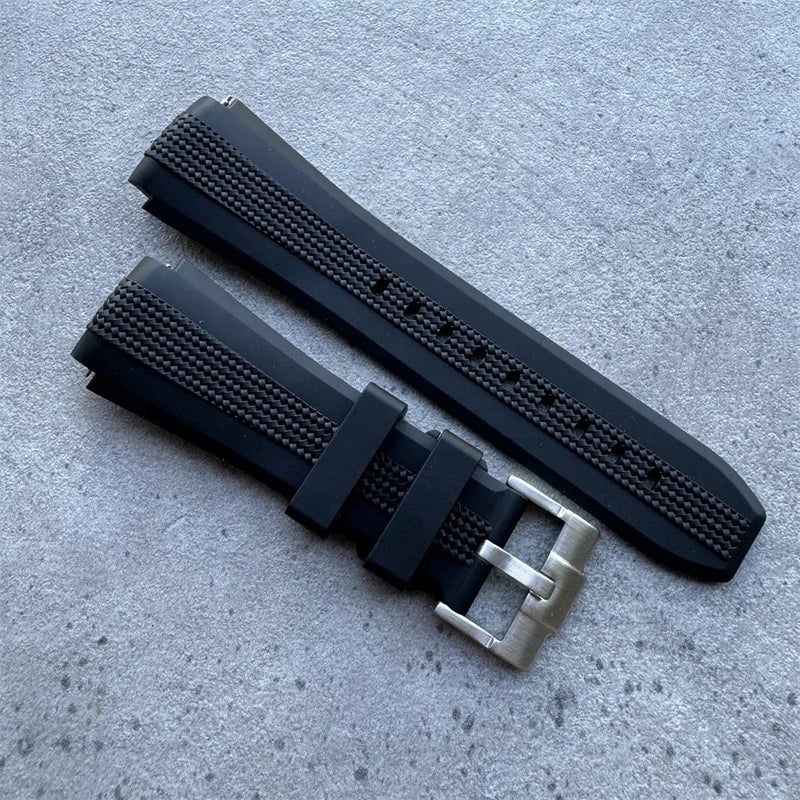 Bluejw Replacement Watch Strap for Moonswatch – 20mm Soft Rubber Watch Band in Dark Grey, Fashionable and Comfortable - Image 5