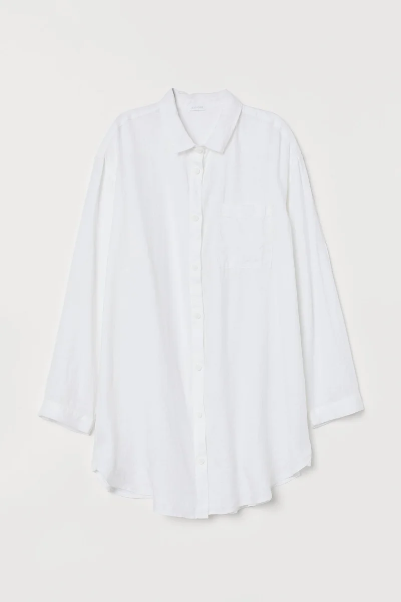 H&M Washed Linen Nightshirt