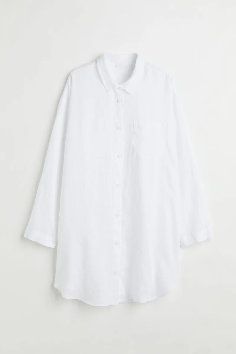 H&M Washed Linen Nightshirt
