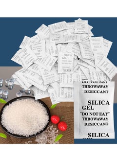 Silica Gel Desiccant Bags,100pcs Non-Toxic Moisture Absorber Desiccant Dehumidifier for Kitchen Clothes Food Storage(1g/100packs)