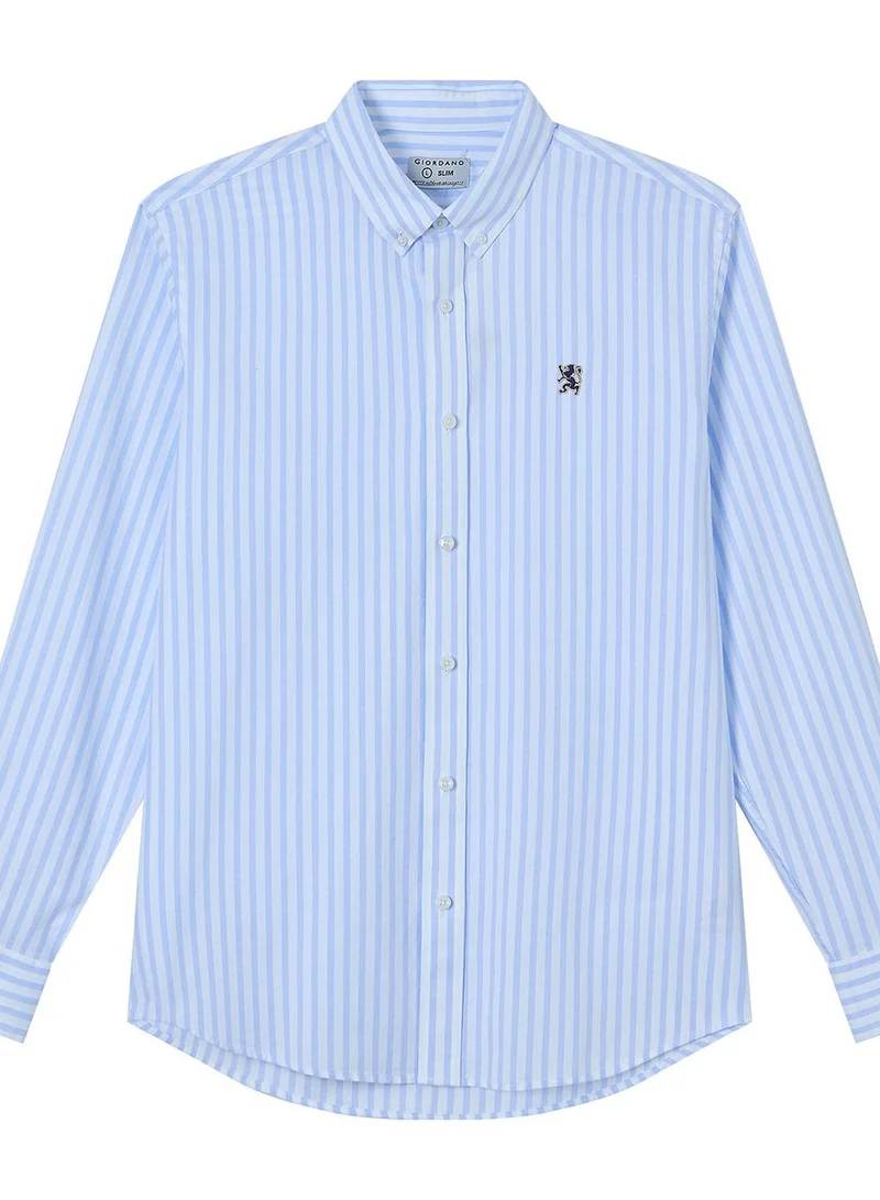 Men’s Cotton Slim Oxford Shirt with Embroidery