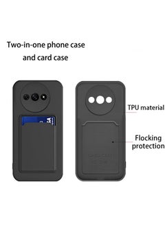 Wtech Silicone TPU With Card Holder Case Cover For Xiaomi Redmi A3 4G 2024 Black  - Image 5