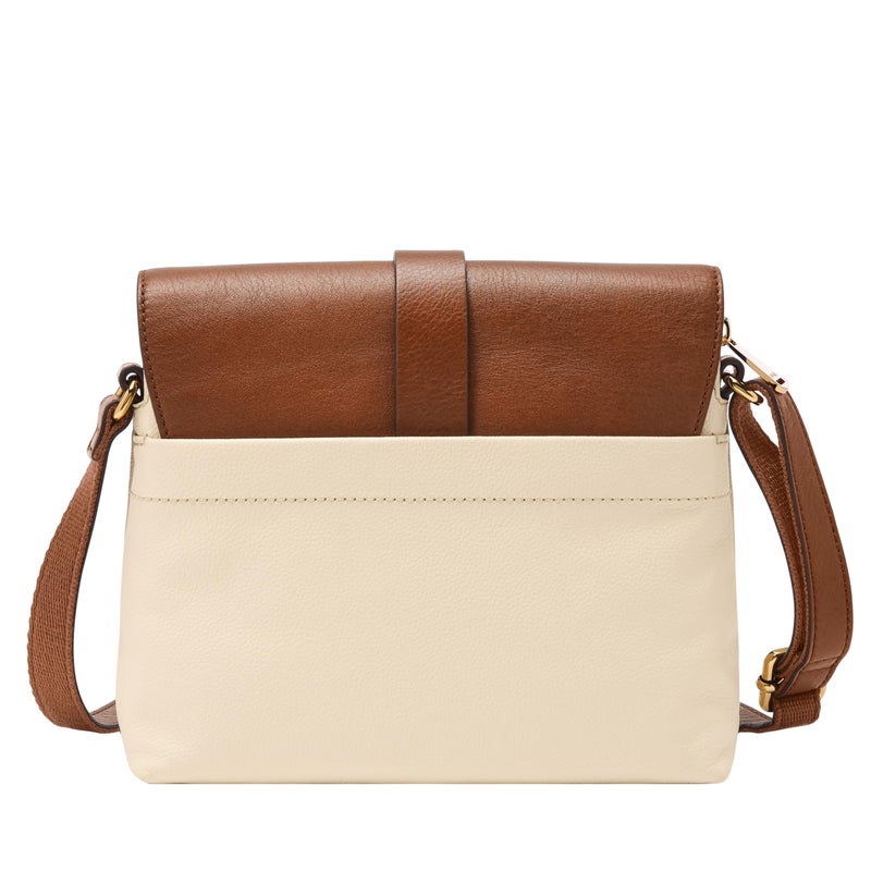 Fossil Women's Kinley Leather Small Crossbody Purse Handbag, Neutral Colorblock (Model: ZB1878104) - Image 3