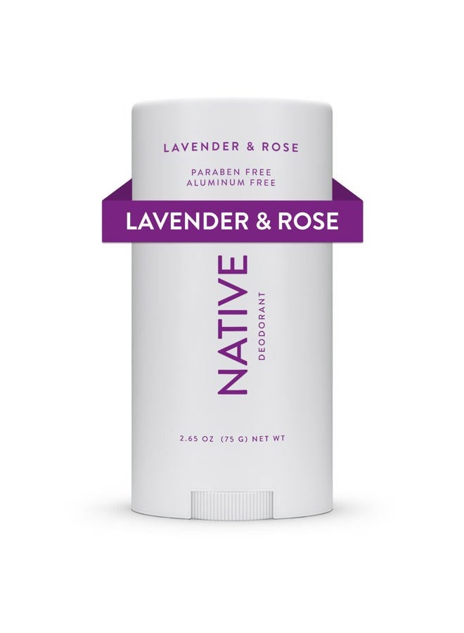 native Deodorant Contains Naturally Derived Ingredients, 72 Hour Odor Control | Deodorant for Women and Men, Aluminum Free with Baking Soda, Coconut Oil and Shea Butter | Lavender & Rose - Image 1
