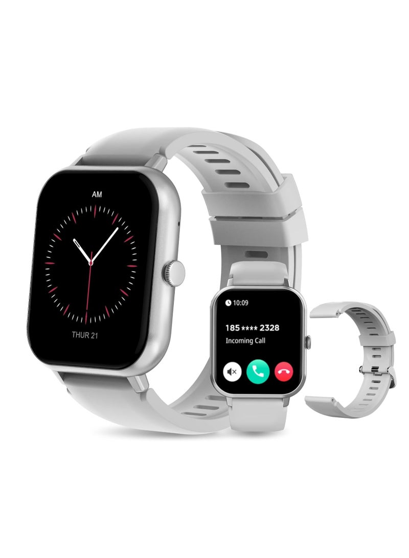 PEJE PEJE ZW01 Smartwatch - 1.83" Display, Bluetooth Calls, 15-Day Battery, IP68 Waterproof, 123+ Sports Modes, SpO2/HR/Sleep Monitor, Prayer Alerts,Smart watch Compatible Android iOS (Silver) - Image 1