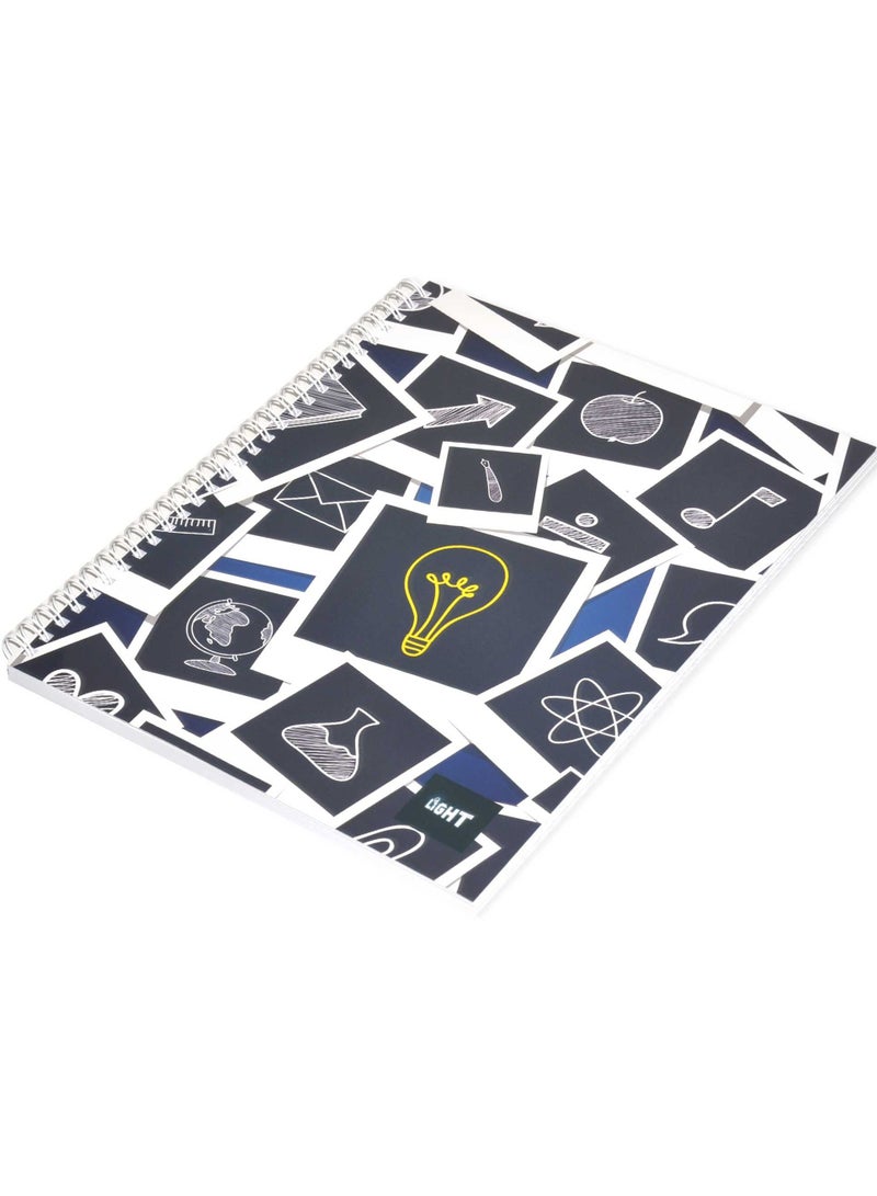 FIS LIGHT Pack of 10   Spiral Soft Cover Notebook, Single Line , 10X8 Inches (25.4 X 20.32 Cm) 100 Sheets -LINB1081604S - Image 4