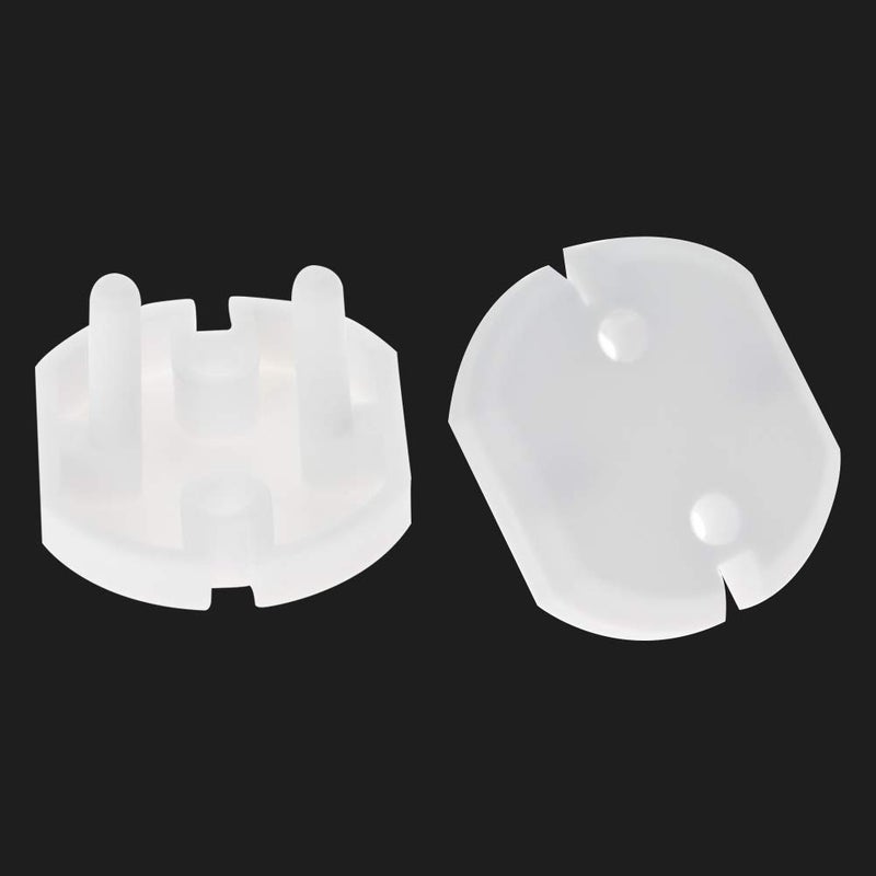 Fielect 20Pcs Outlet Plugs Covers EU Outlet Covers Childproof Plug Protectors Electric Socket Cover Electrical Protector 2-Hole White 20Pcs - Image 3