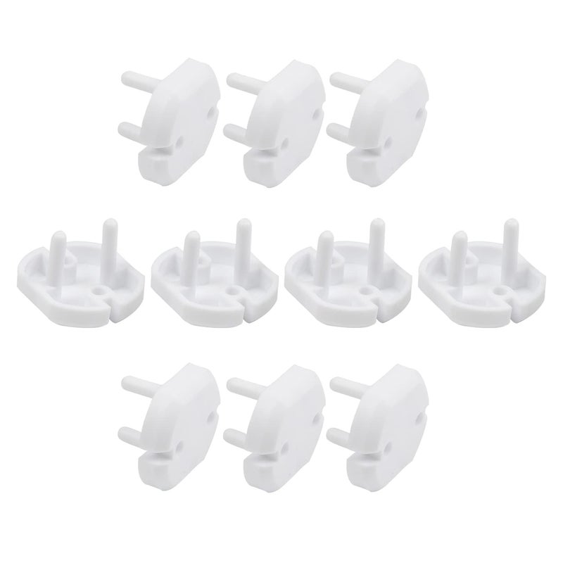 Fielect 20Pcs Outlet Plugs Covers EU Outlet Covers Childproof Plug Protectors Electric Socket Cover Electrical Protector 2-Hole White 20Pcs - Image 1
