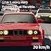 Hylukon 116 Scale RC Drift Car 30KMH 4WD 24GHz Remote Control Cars with LED Light Racing and 4 Drifting Wheels 3 Rechargeable Batteries Perfect Toy Gift for Teen Adults Red - Image 2