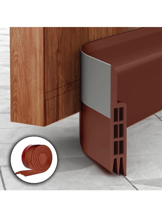 LINJIE شريط ختم الباب، سدادة مسودة الباب تحت ختم الباب للأبواب الخارجية/الداخلية، شريط مسح الباب أسفل مانع مسودة الباب، تجريد الباب السفلي من الطقس العازل للصوت - Image 1