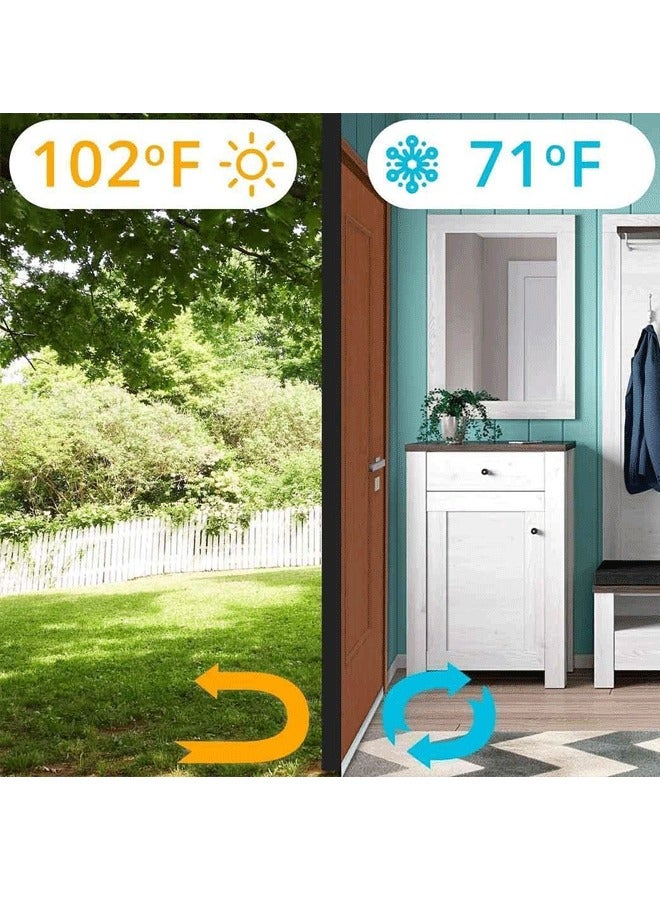 LINJIE شريط ختم الباب، سدادة مسودة الباب تحت ختم الباب للأبواب الخارجية/الداخلية، شريط مسح الباب أسفل مانع مسودة الباب، تجريد الباب السفلي من الطقس العازل للصوت - Image 4