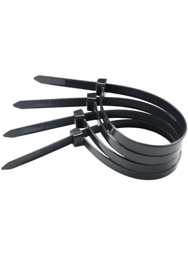 S-TOP Zip ties 12 inch Black small Nylon Cable ties 100 per pack for Indoor and Outdoor Uses 3 latches for stronger locks With 60 Pounds Tensile Strength - Image 1