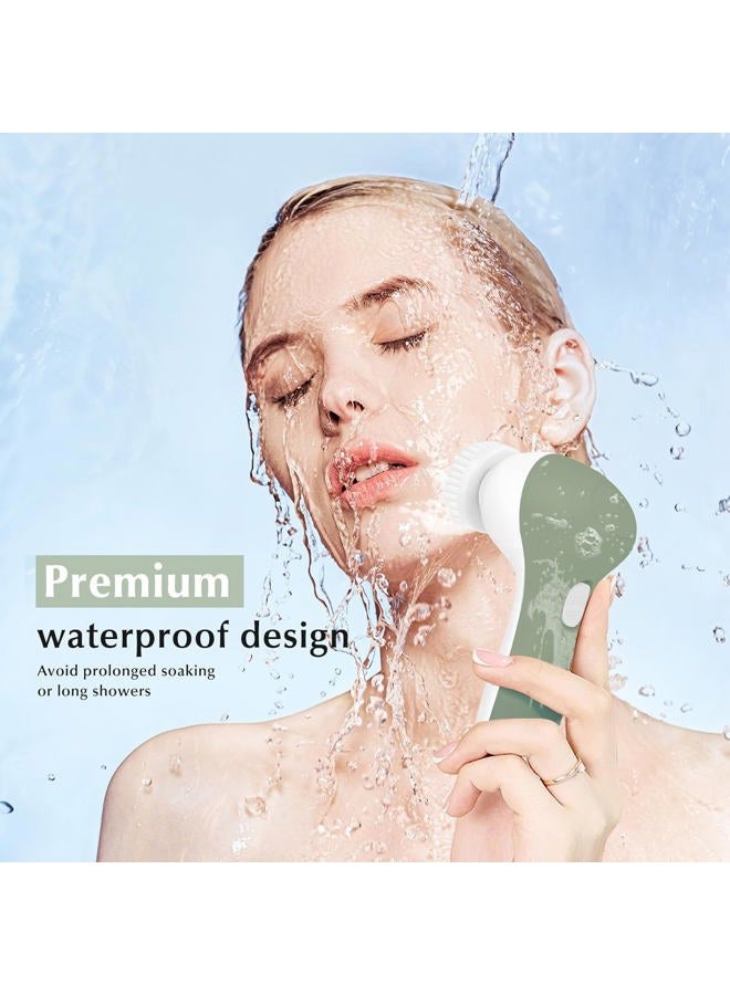 COSLUS Facial Cleansing Brush Silicone Face Scrubber: 7 in 1 FBS-D Electric Exfoliating Rotating Massage Device Waterproof Deep Cleaning Exfoliation Spa Machine - Electronic Skin Care Wash System  - Image 5