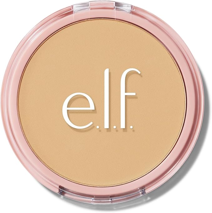 elf Halo Glow Powder Filter Pressed Finishing Powder Buildable Coverage CreaseResistant Blurs the Appearance of Pores With Velour Puff and Mirror Vegan CrueltyFree Fair Neutral Cool - Image 1