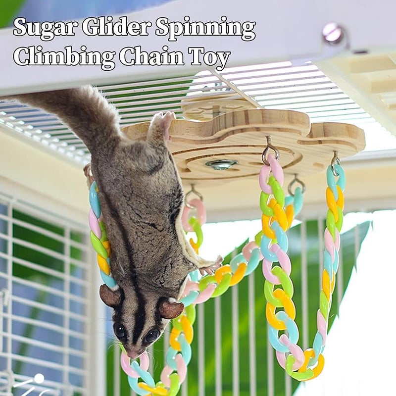 أرجوحة حيوان أليف صغيرة، قفص سنجاب، ملحق أداة تسلق خفيفة الوزن للسكر جلادير والطيور، للاستخدام الداخلي والخارجي - Image 5