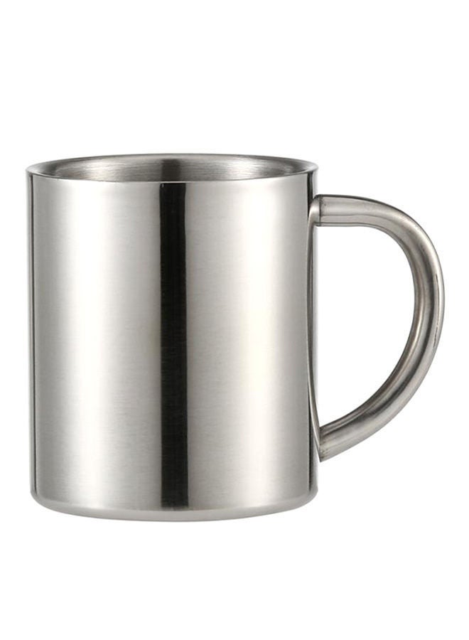 NIBEMINENT Stainless Steel Travel Cup Silver 7x8.2centimeter