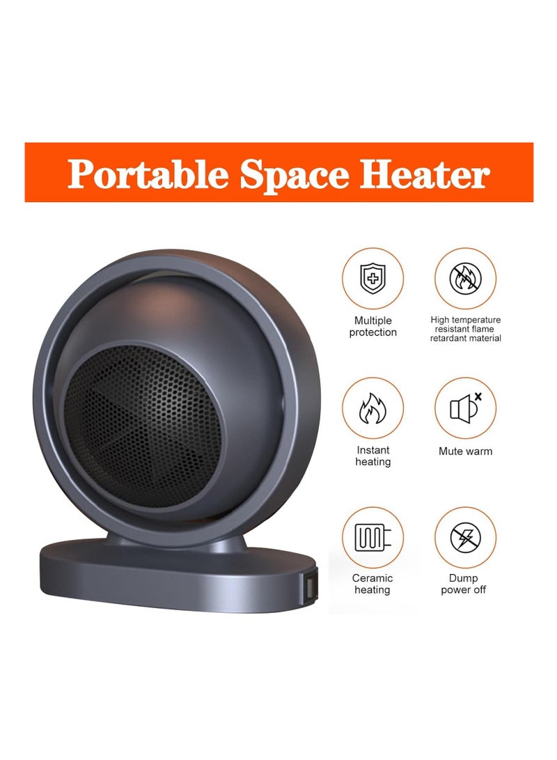 High-Output Electric Ceramic Space Heater - Portable and Quiet - Ideal for Home, Office, and Desk Use - Image 4
