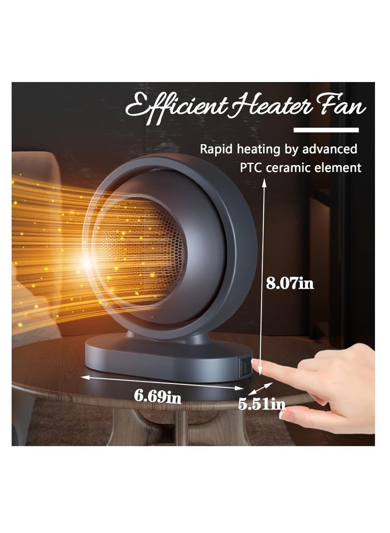High-Output Electric Ceramic Space Heater - Portable and Quiet - Ideal for Home, Office, and Desk Use - Image 5