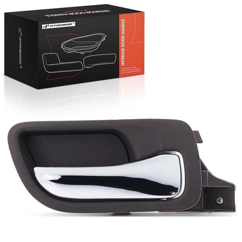 APremium Front Right Passenger Side Interior Door Handle Compatible with Honda Accord 2003 2004 2005 2006 2007 Sedan Brown Housing with Chrome Lever Replace 72120SDAA02ZD