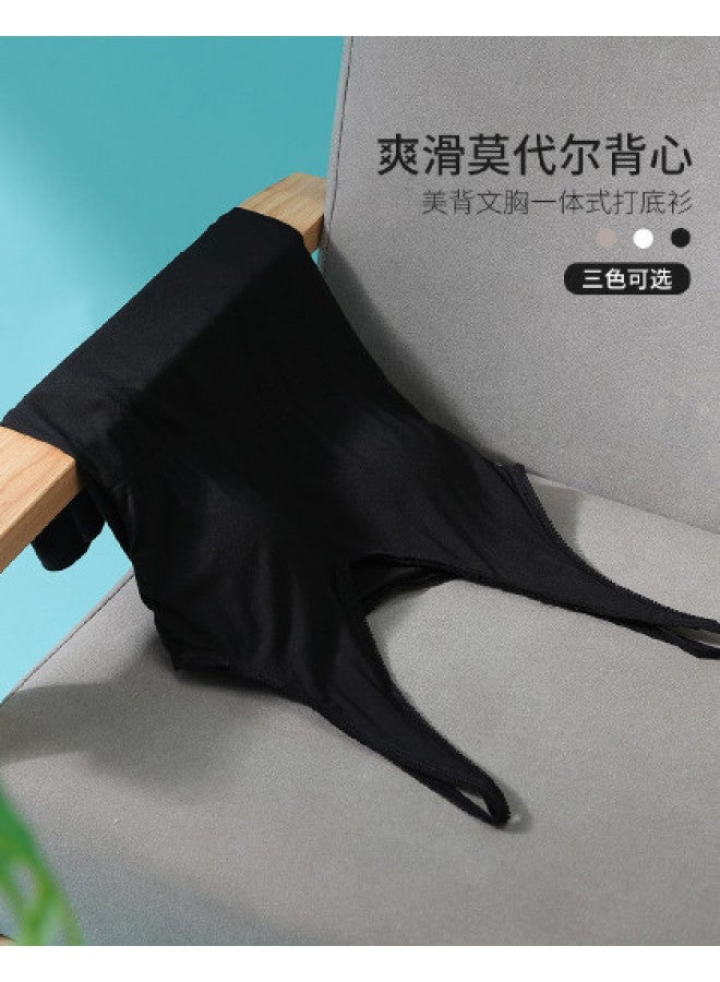 Red Bean حمالة صدر لاسلكية للنساء، مودال ناعم، قابلة للتنفس وامتصاص العرق، يمكن ارتداؤها بمفردها أو كقميص داخلي، قميص بدون ظهر لظهر جميل - Image 1
