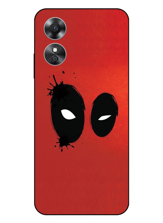 EYE CATCH Printed Protective Case Cover For Oppo A17  -  Deadpool Eyes - Image 1