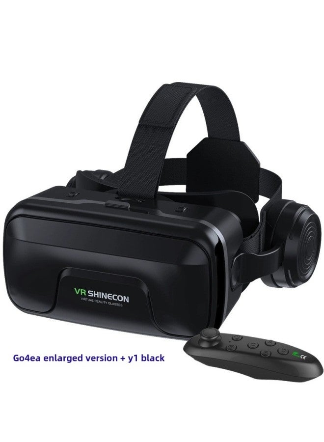 VR Glasses Thousand Magic 6 Generation G04E/A Headset Version Mobile Phone 3D Virtual Reality Helmet Large Screen 7-Color:G04EA Plus Size + Y1 Black Handle - Image 1
