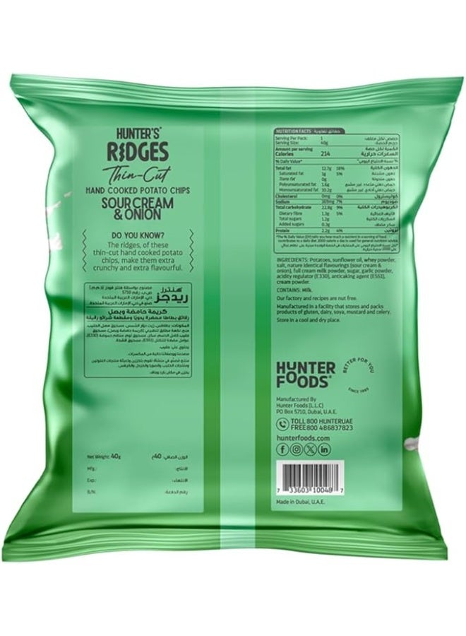 Hunter's Gourmet Hunter's Ridges Sour Cream & Onion 40g - Image 2