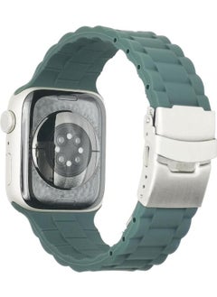 Techmaster Apple Watch Compatible 4 5 6 7 45MM 44MM 42MM Silicone Bracelet Loop Band  - Image 1