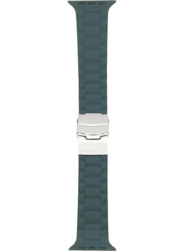 Techmaster Apple Watch Compatible 4 5 6 7 45MM 44MM 42MM Silicone Bracelet Loop Band  - Image 2